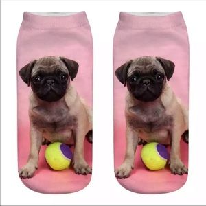 Unisex 3D Printed Socks - Adorable Pug